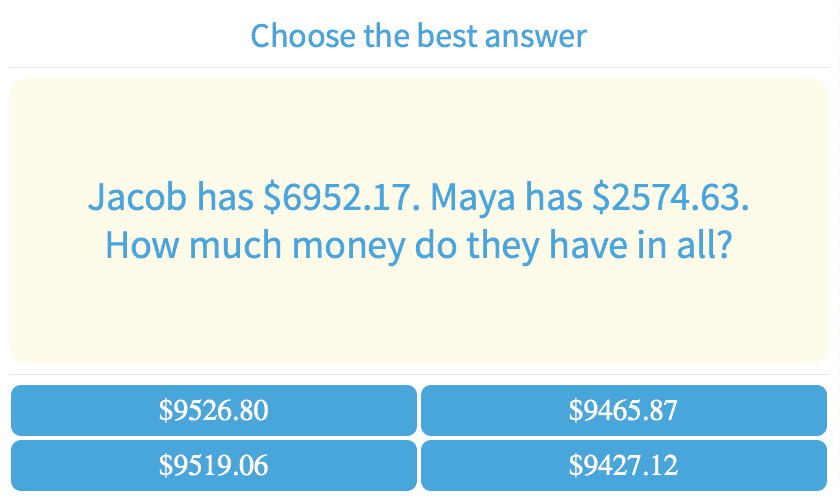 Money - Practice with Math Games